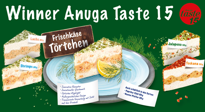 Winner Anuga Taste 15 - Primello Frischkäsetörtchen